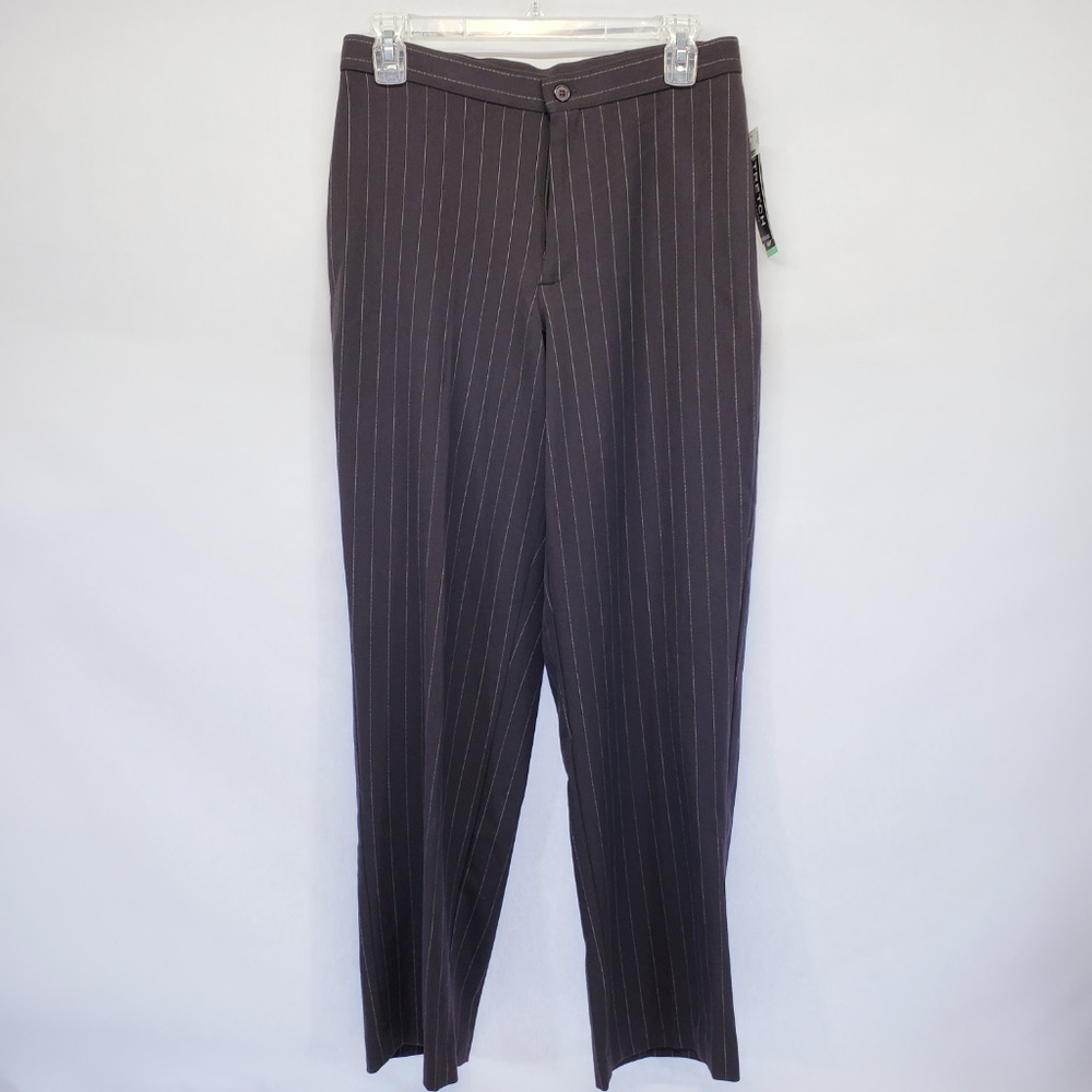 Briggs New York Brown Pinstripe Dress Pants